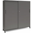Ergoff Kontorskab DNA, 1600x1660 mm, Antracit/Sort, skydedør 4A4 – Bogreoler & kontorskabe (billede 1)