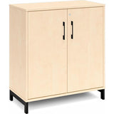 Ergoff Kontorskab DNA, 800x890 mm, Birk/Sort 2A4/2A4 – Bogreoler & kontorskabe (billede 1)