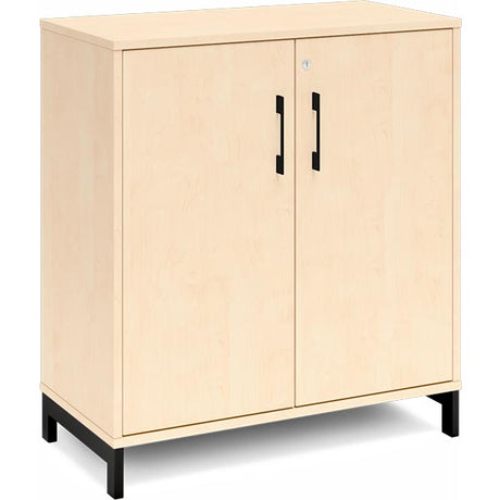 Ergoff Kontorskab DNA, 800x890 mm, Birk/Sort 2A4/2A4 – Bogreoler & kontorskabe (billede 1)