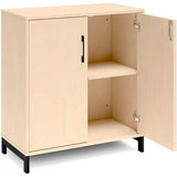 Ergoff Kontorskab DNA, 800x890 mm, Birk/Sort 2A4/2A4 – Bogreoler & kontorskabe (billede 2)