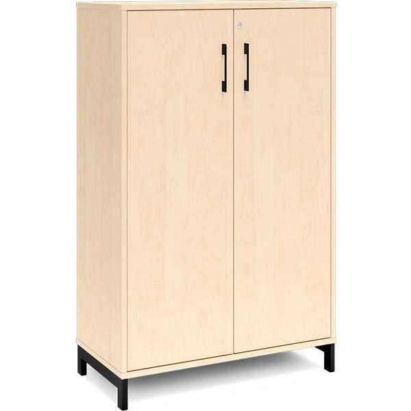 Ergoff Kontorskab DNA, 800x1275 mm, Birk/Sort 3A4 – Bogreoler & kontorskabe (billede 1)