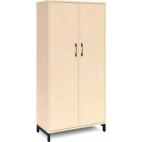 Ergoff Kontorskab DNA, 800x1660 mm, Birk/Sort 4A4 – Bogreoler & kontorskabe (billede 1)