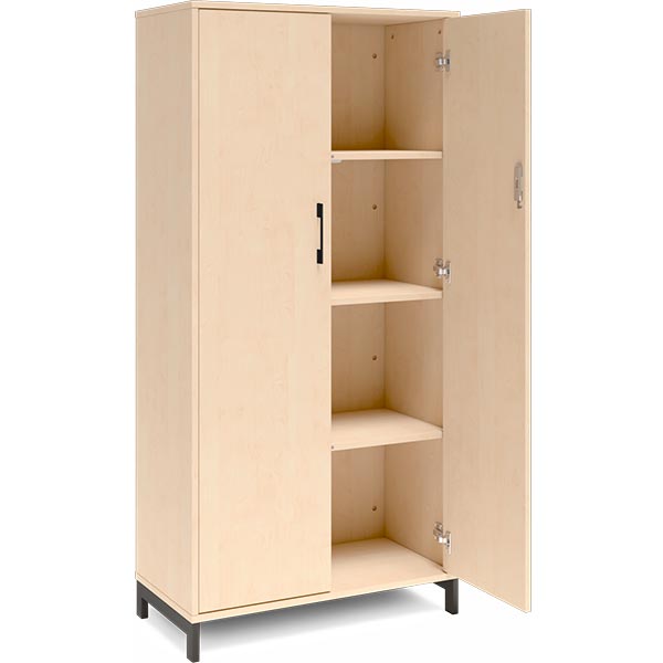 Ergoff Kontorskab DNA, 800x1660 mm, Birk/Sort 4A4 – Bogreoler & kontorskabe (billede 2)