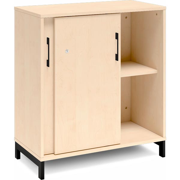 Kontorskab DNA, 800x890 mm, Birk/Sort 2A4 – image 4