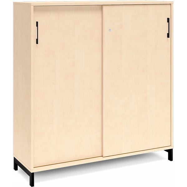 Ergoff Kontorskab DNA, 1200x1275 mm, Birk/Sort 3A4 – Bogreoler & kontorskabe (billede 1)