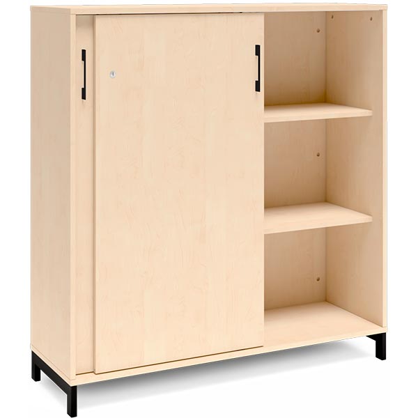 Ergoff Kontorskab DNA, 1200x1275 mm, Birk/Sort 3A4 – Bogreoler & kontorskabe (billede 2)