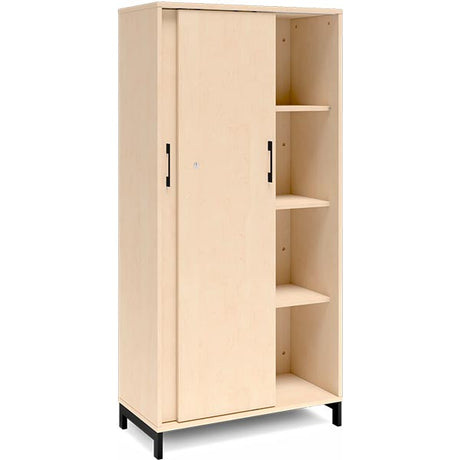 Ergoff Kontorskab DNA, 800x1660 mm, Birk/Sort 4A4 – Bogreoler & kontorskabe (billede 2)