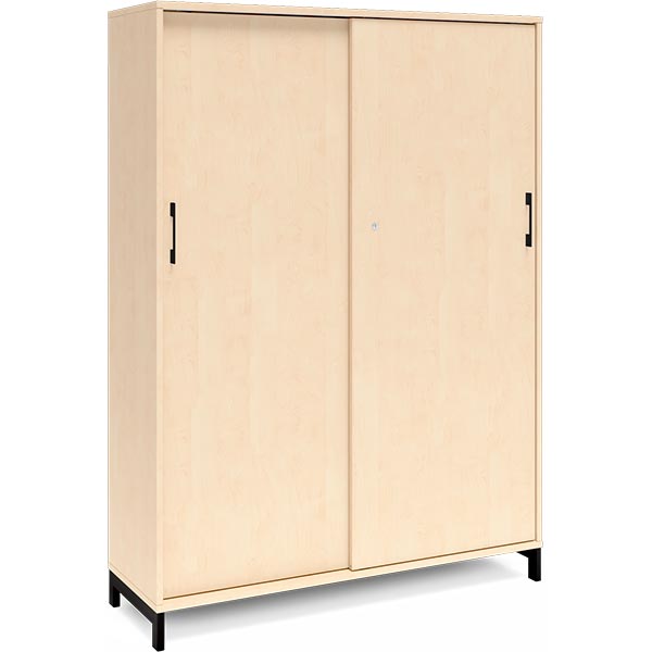 Ergoff Kontorskab DNA, 1200x1660 mm, Birk/Sort 4A4 – Bogreoler & kontorskabe (billede 1)