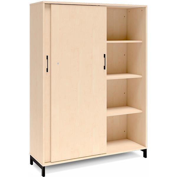 Kontorskab DNA, 1200x1660 mm, Birk/Sort 4A4 – image 2