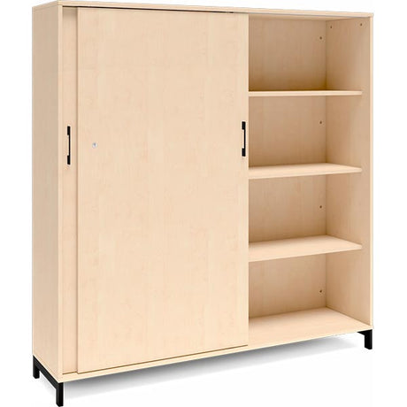 Ergoff Kontorskab DNA, 1600x1660 mm, Birk/Sort 4A4 – Bogreoler & kontorskabe (billede 2)