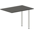 Ergoff Skrivebord, tilbyg DNA Antracit 1000x600 mm I-ben Alugrå – Skrivebordstilbyg (billede 1)