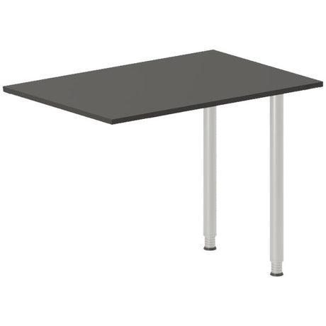 Ergoff Skrivebord, tilbyg DNA Antracit 1000x600 mm I-ben Alugrå – Skrivebordstilbyg (billede 1)
