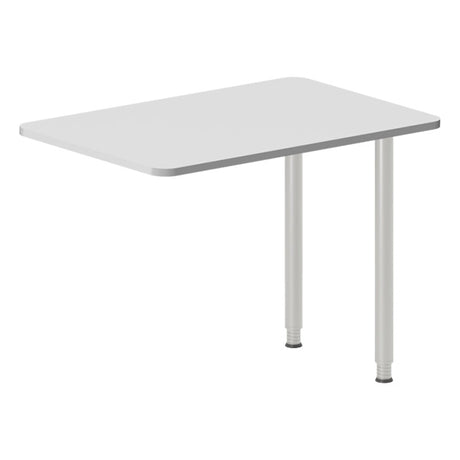 Skrivebord, tilbyg DNA Lys grå 1000x600 mm I-ben Alugrå