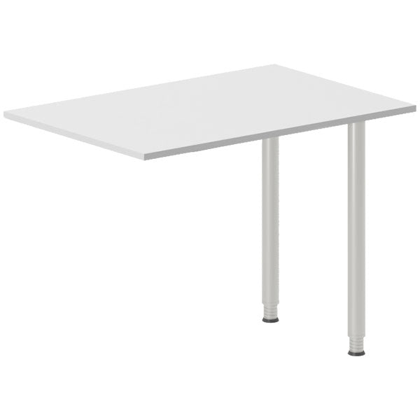 Skrivebord, tilbyg DNA Lys grå 1000x600 mm I-ben Alugrå – image 1