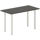 Ergoff Skrivebord DNA, Antracit 1200x600 mm I-ben/Alugrå – Skriveborde (billede 1)