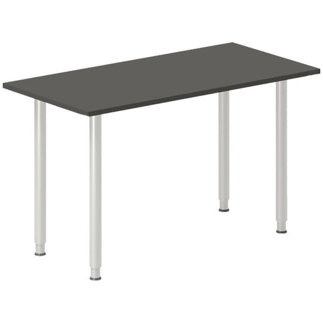 Ergoff Skrivebord DNA, Antracit 1200x600 mm I-ben/Alugrå – Skriveborde (billede 1)