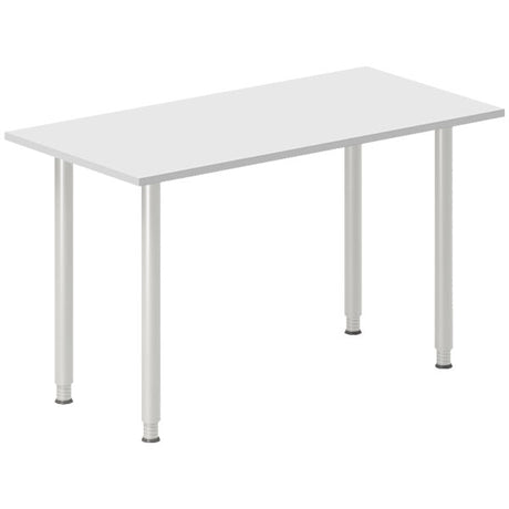 Ergoff Skrivebord DNA, Lysgrå 1200x600 mm I-ben/Alugrå – Skriveborde (billede 1)