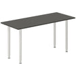 Ergoff Skrivebord DNA, Antracit 1400x600 mm I-ben/Alugrå – Skriveborde (billede 1)
