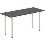 Ergoff Skrivebord DNA, Antracit 1400x600 mm I-ben/Alugrå – Skriveborde (billede 1)