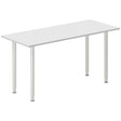 Ergoff Skrivebord DNA, Lysgrå 1400x600 mm I-ben/Alugrå – Skriveborde (billede 1)