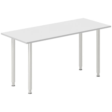 Ergoff Skrivebord DNA, Lysgrå 1400x600 mm I-ben/Alugrå – Skriveborde (billede 1)
