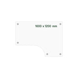 Ergoff Skrivebord DNA, Antracit 1600x1200 mm Højre I-ben/Alugrå – Skriveborde (billede 2)