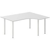 Ergoff Skrivebord DNA, Lysgrå 1600x1200 mm Højre I-ben/Alugrå – Skriveborde (billede 1)