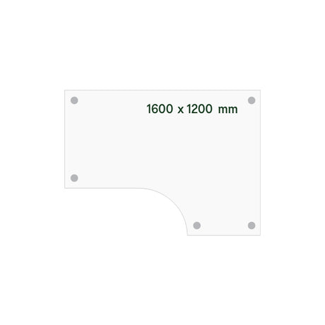 Ergoff Skrivebord DNA, Lysgrå 1600x1200 mm Højre I-ben/Alugrå – Skriveborde (billede 2)