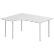 Ergoff Skrivebord DNA, Lysgrå 1600x1200 mm Venstre I-ben/Alugrå – Skriveborde (billede 1)