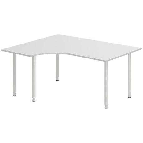 Ergoff Skrivebord DNA, Lysgrå 1600x1200 mm Venstre I-ben/Alugrå – Skriveborde (billede 1)
