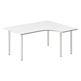 Skrivebord DNA, Hvid 1600x1200 mm Højre I-ben/Alugrå