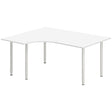 Ergoff Skrivebord DNA, Hvid 1600x1200mm Venstre I-ben/Alugrå – Skriveborde (billede 1)