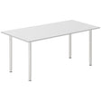 Ergoff Skrivebord DNA, Lysgrå 1600x800 mm I-ben/Alugrå – Skriveborde (billede 1)