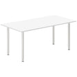 Ergoff Skrivebord DNA, Hvid 1600x800mm I-ben/Alugrå – Skriveborde (billede 1)