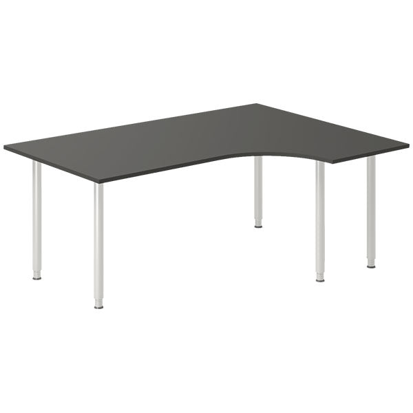 Skrivebord DNA, Antracit 1800x1200 mm Højre I-ben/Alugrå – image 3