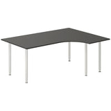 Ergoff Skrivebord DNA, Antracit 1800x1200 mm Højre I-ben/Alugrå – Skriveborde (billede 1)