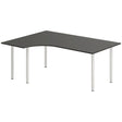 Ergoff Skrivebord DNA, Antracit 1800x1200 mm Venstre I-ben/Alugrå – Skriveborde (billede 1)