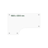 Skrivebord DNA, Antracit 1800x1200 mm Venstre I-ben/Alugrå