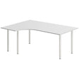 Ergoff Skrivebord DNA, Lysgrå 1800x1200 mm Venstre I-ben/Alugrå – Skriveborde (billede 1)