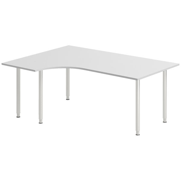 Ergoff Skrivebord DNA, Lysgrå 1800x1200 mm Venstre I-ben/Alugrå – Skriveborde (billede 1)