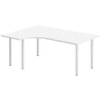 Ergoff Skrivebord DNA, Hvid 1800x1200mm Venstre I-ben/Alugrå – Skriveborde (billede 1)