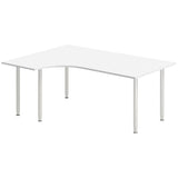 Ergoff Skrivebord DNA, Hvid 1800x1200mm Venstre I-ben/Alugrå – Skriveborde (billede 1)