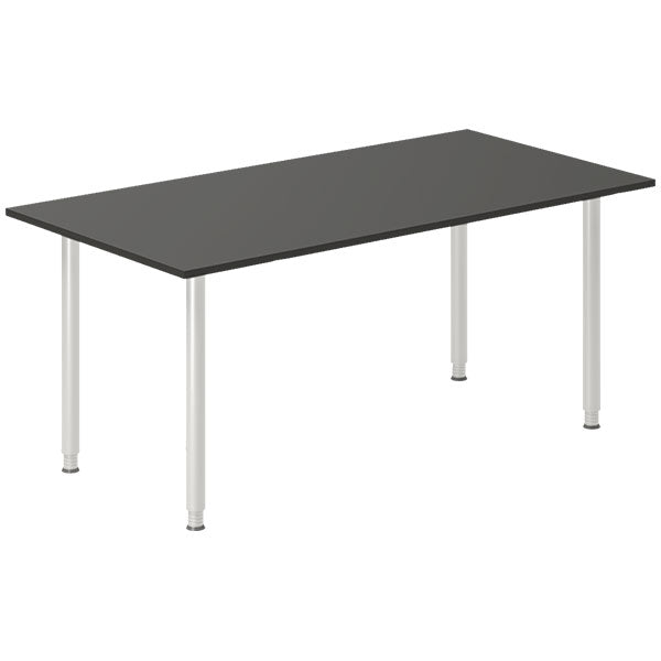 Ergoff Skrivebord DNA, Antracit 1800x800 mm I-ben/Alugrå – Skriveborde (billede 1)