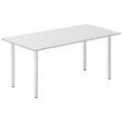 Ergoff Skrivebord DNA, Lysgrå 1800x800 mm I-ben/Alugrå – Skriveborde (billede 1)