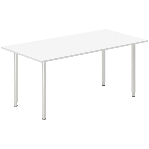 Ergoff Skrivebord DNA, Hvid 1800x800mm I-ben/Alugrå – Skriveborde (billede 1)