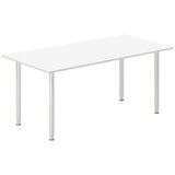 Ergoff Skrivebord DNA, Hvid 1800x800mm I-ben/Alugrå – Skriveborde (billede 1)