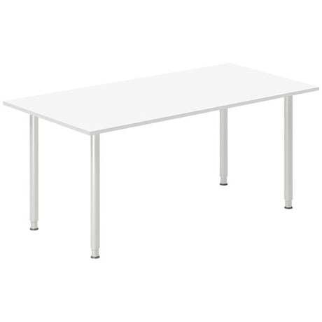 Ergoff Skrivebord DNA, Hvid 1800x800mm I-ben/Alugrå – Skriveborde (billede 1)