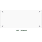 Skrivebord DNA, Hvid 1800x800mm I-ben/Alugrå