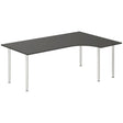 Ergoff Skrivebord DNA, Antracit 2000x1200 mm Højre I-ben/Alugrå – Skriveborde (billede 1)