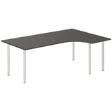 Ergoff Skrivebord DNA, Antracit 2000x1200 mm Højre I-ben/Alugrå – Skriveborde (billede 1)